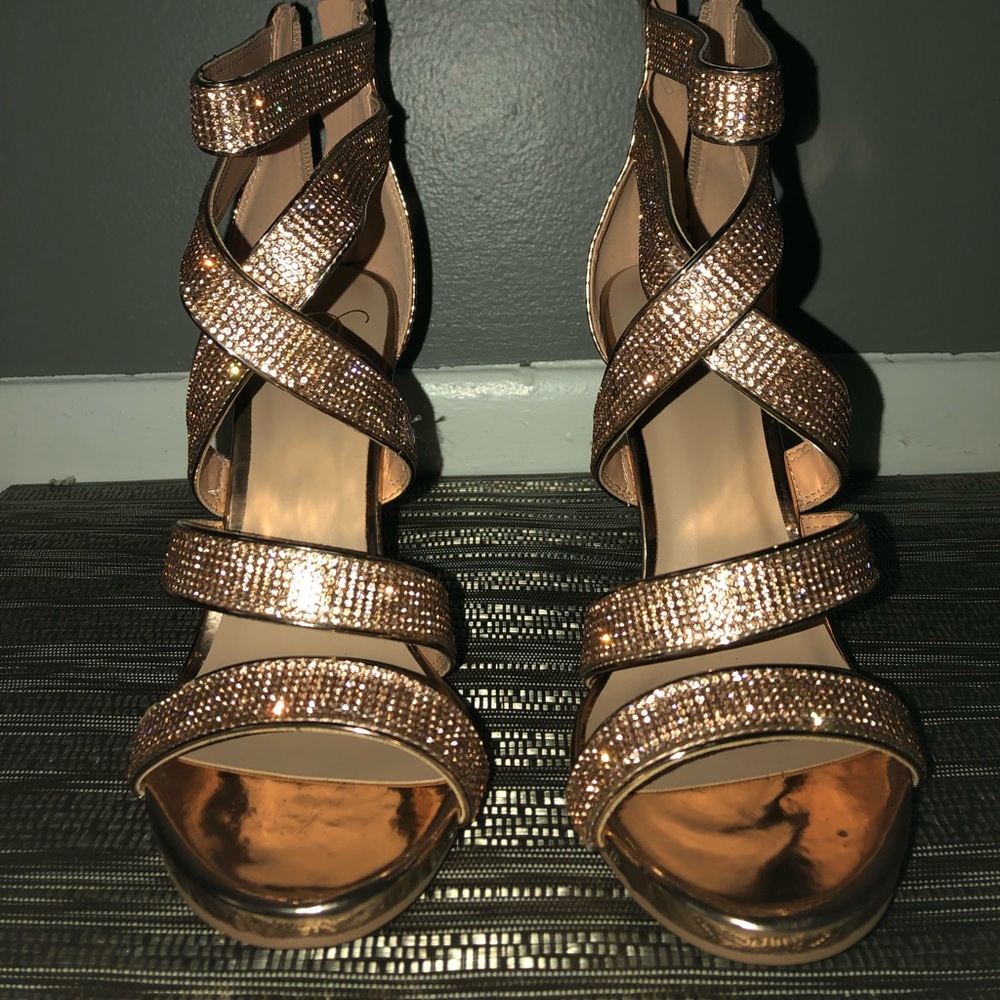 Gold Strap Heels
